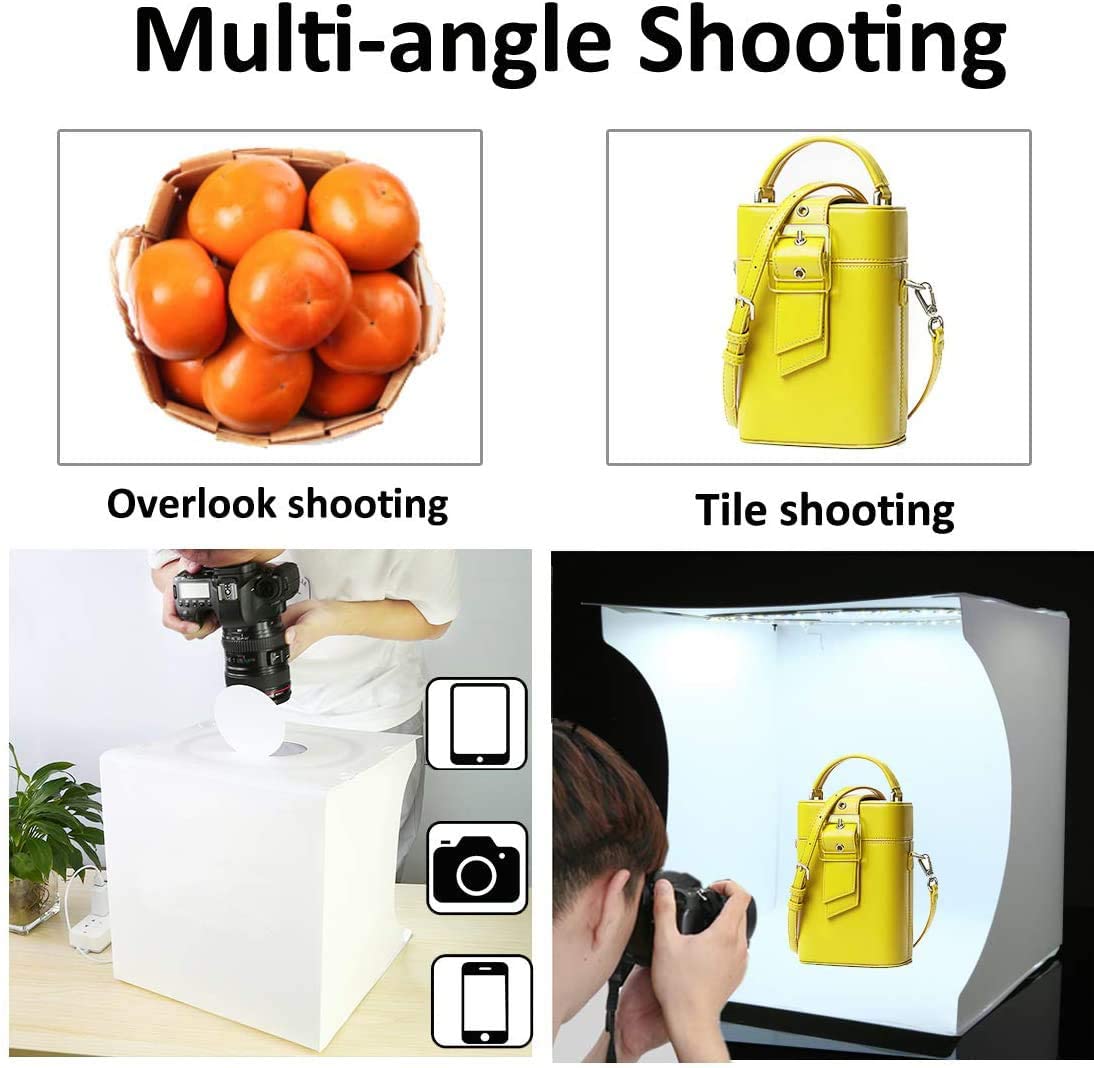 12 inch Adjustable Photography Light Box with 3 Light Modes